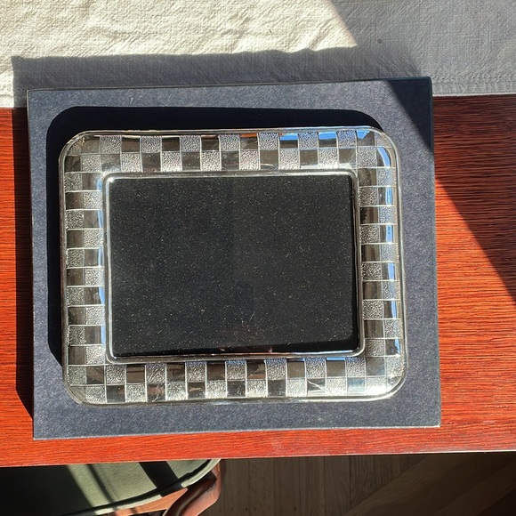 Other - Silver & Wooden Picture Frame (New in Box)